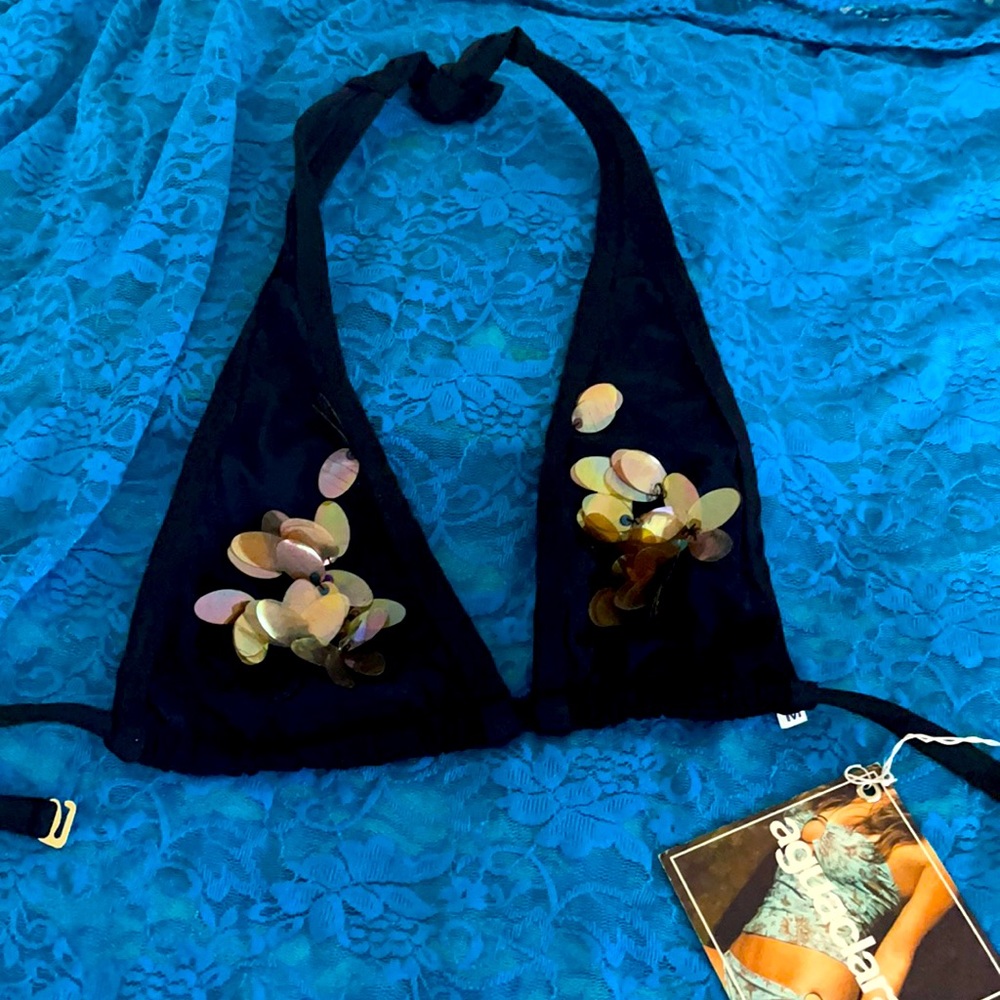 Black bikini top see through